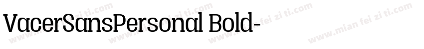 VacerSansPersonal Bold字体转换